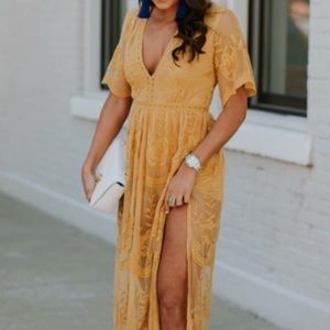 Socialite Lace Romper Dress - XS